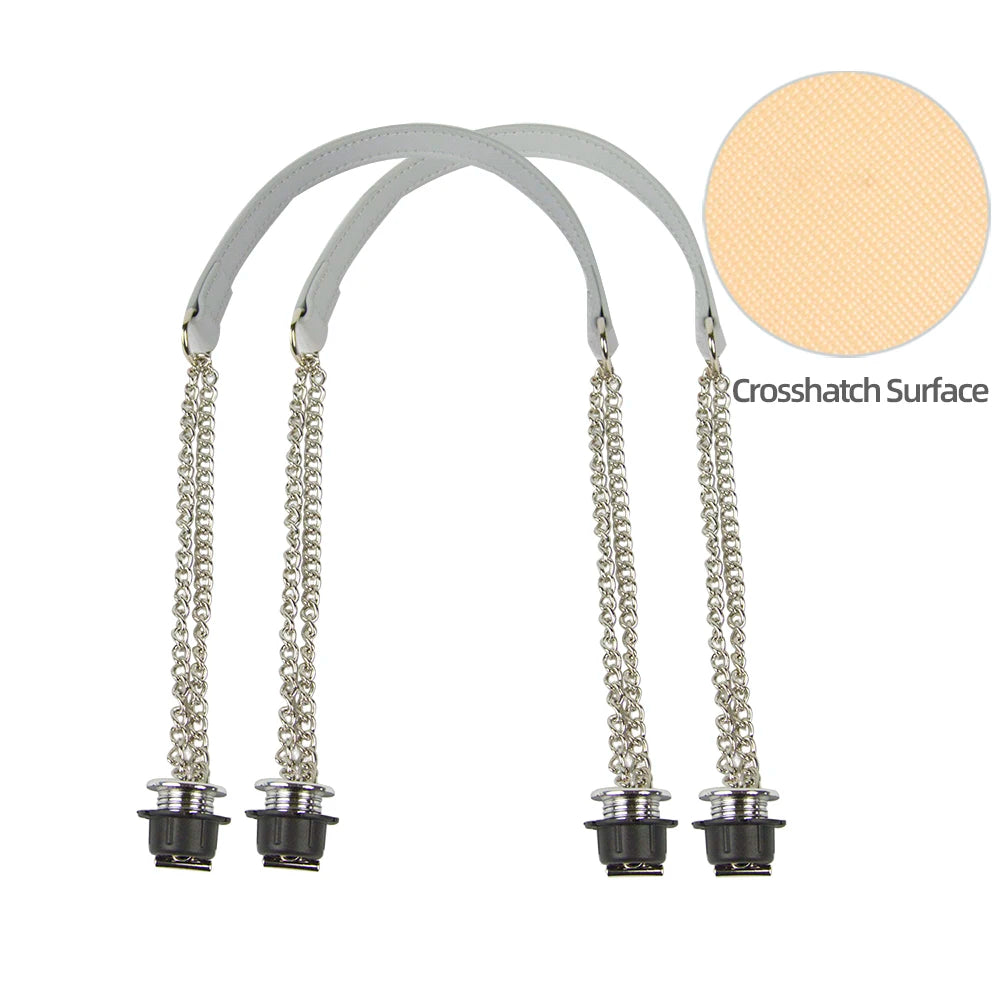 Silver Double-Chain Shoulder Bag Strap