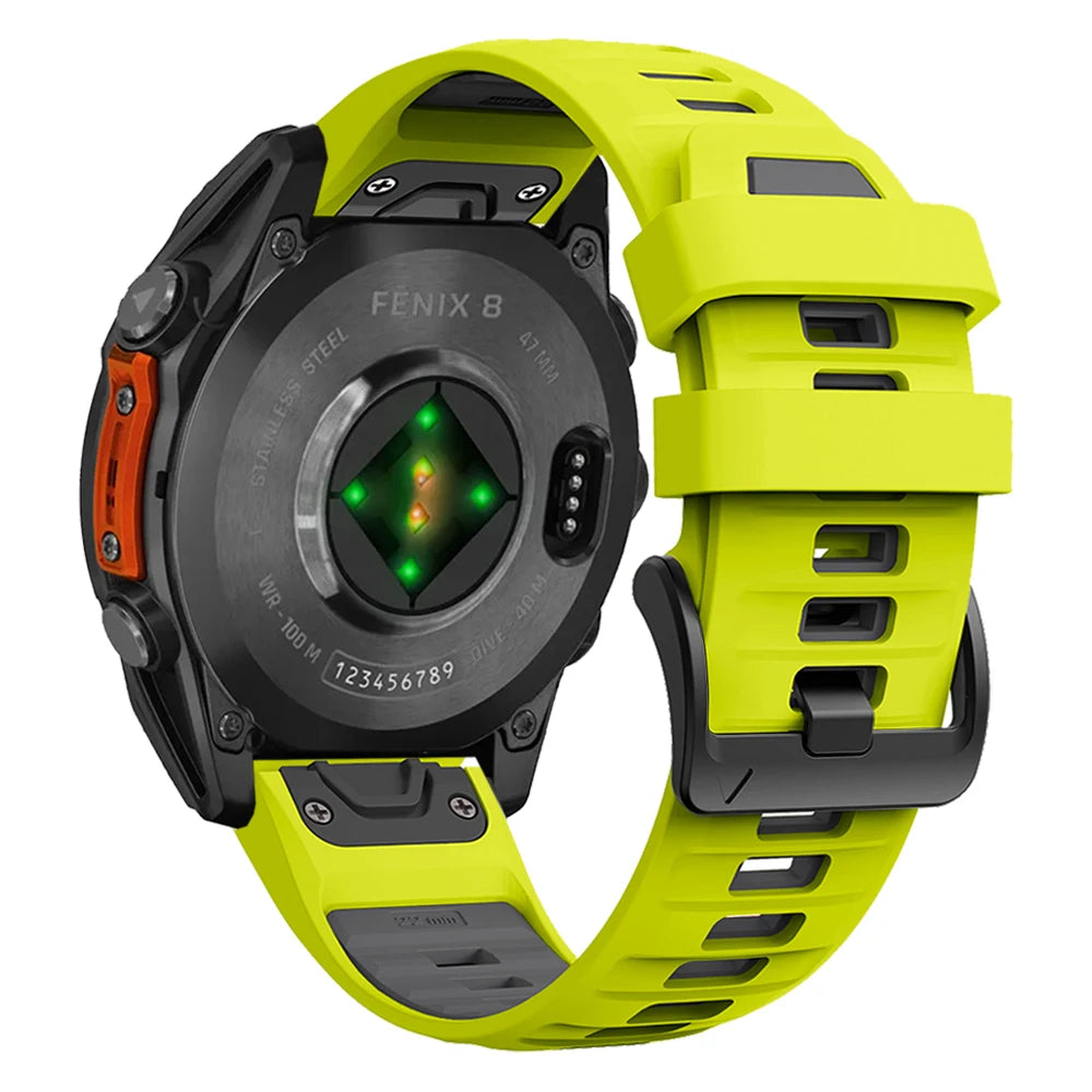 1:1 Fenix8 Watch Band For Garmin Fenix 8 47mm 51mm E 7 7X 6 6X 5 5X/Epix Pro/Enduro 3 QuickFit 22mm 26mm Silicone Strap Bracelet