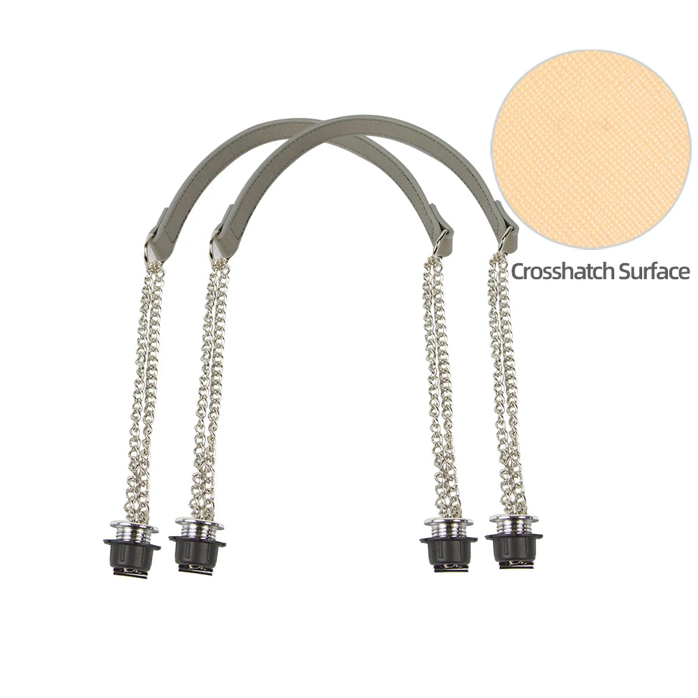 Silver Double-Chain Shoulder Bag Strap
