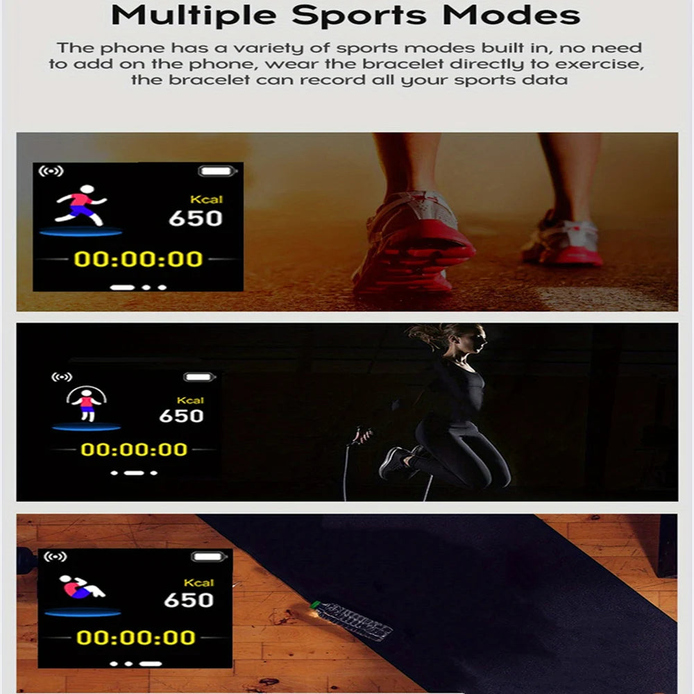 Men's Smartwatch Women's Sport Monitor Fitness Smart Watch Music Control Social APP Message Remind Consumer Electronic Watches