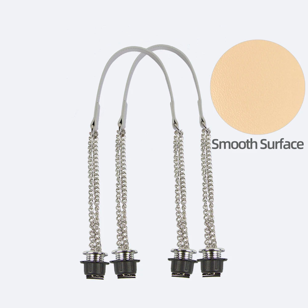 Silver Double-Chain Shoulder Bag Strap