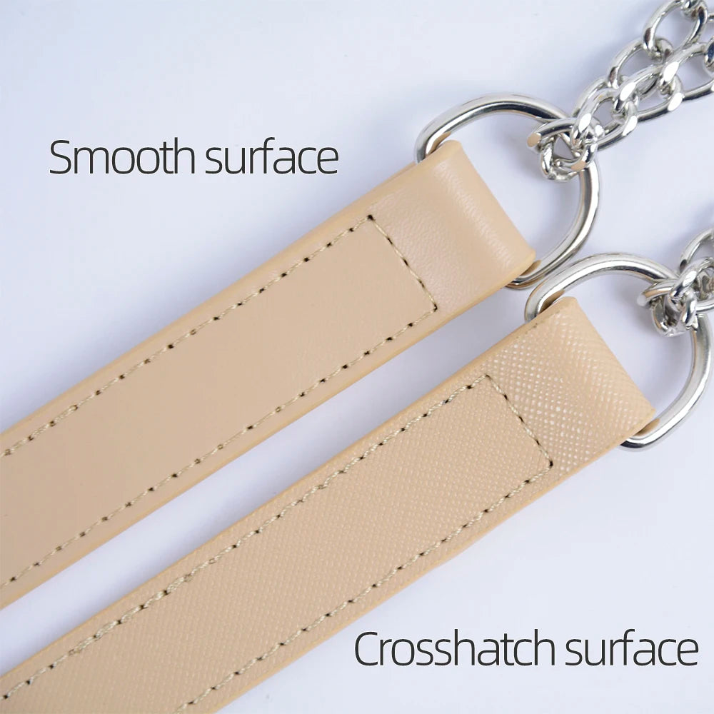 New 1 Pair Obag Silver Long OT Double Chain With Metal Plating Screw For OBag Handle O Bag Women Bag Shoulder HandBag