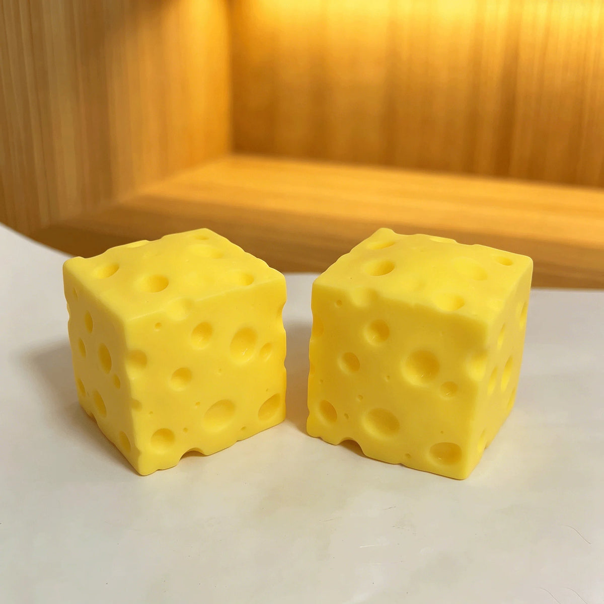 7E-Portable Cheese Squeeze Toy Fidget Stress Relief Squishy Ball Slow Rebound for Desk Decor Decompression Toy for Adults Gift