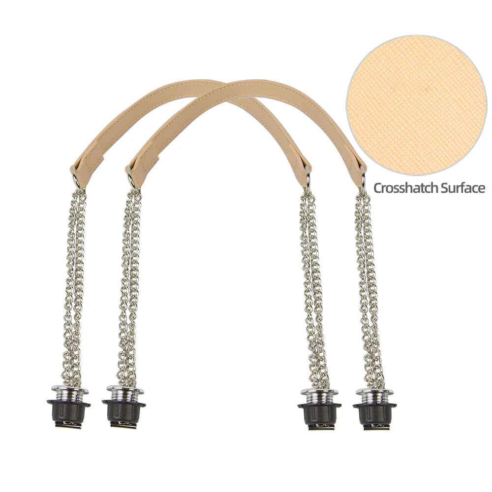 Silver Double-Chain Shoulder Bag Strap