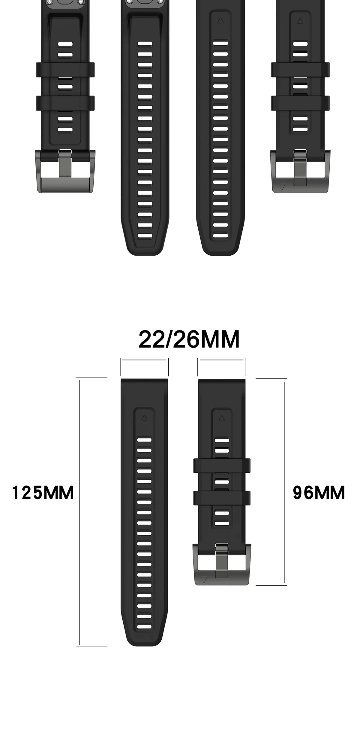 Silicone Bracelet for Garmin Fenix 7X 7 7S 6 6X Pro Watch Band Strap for Fenix 5X 5S Plus 3HR 945 935 Wrist 20 22 26mm QuickFit