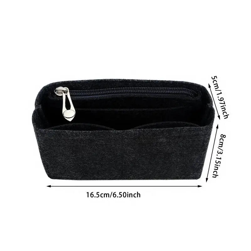 1/2pcs Trendy Felt Insert Bag Organizer Makeup Organizers Liner Perfect for Brand Women's Handbags Cosmetic Bags Bag Accesories