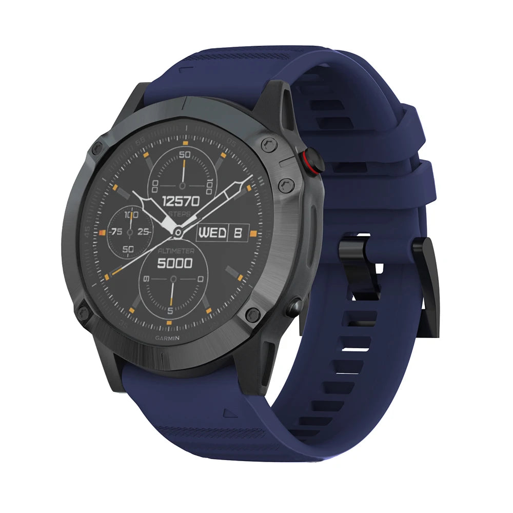 22mm 26mm Quick Fit Silicone Strap For Garmin Fenix 8/7/7X/6/6X Pro Replacement Watch Band For Garmin EPIX/Enduro 3