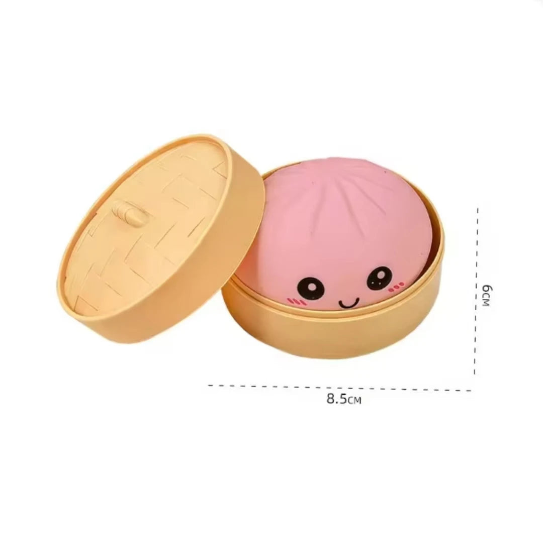 Dumpling Squishy Stress Ball with Steamer Box