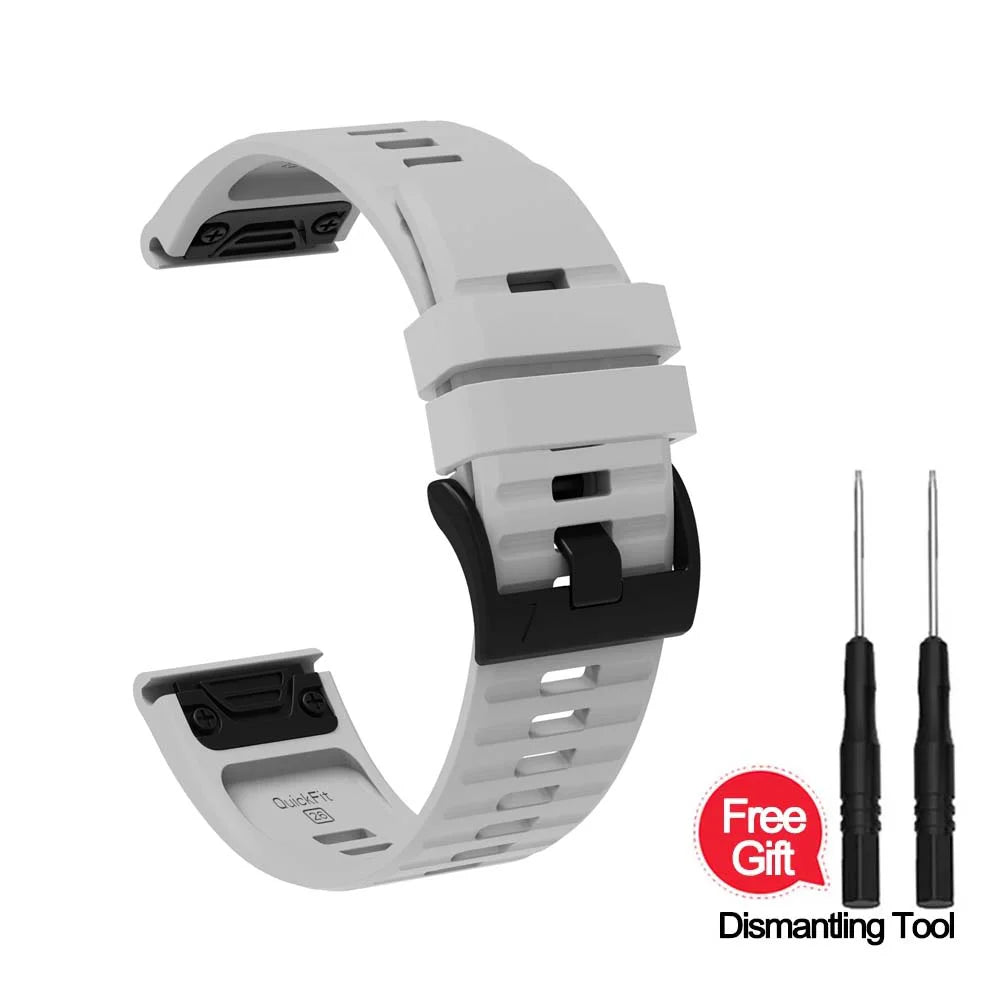 22mm 26mm Quick Fit Silicone Strap For Garmin Fenix 8/7/7X/6/6X Pro Replacement Watch Band For Garmin EPIX/Enduro 3