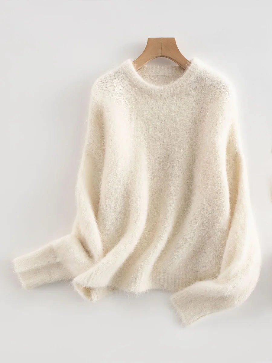 Women's Brushed Alpaca Loose Sweater