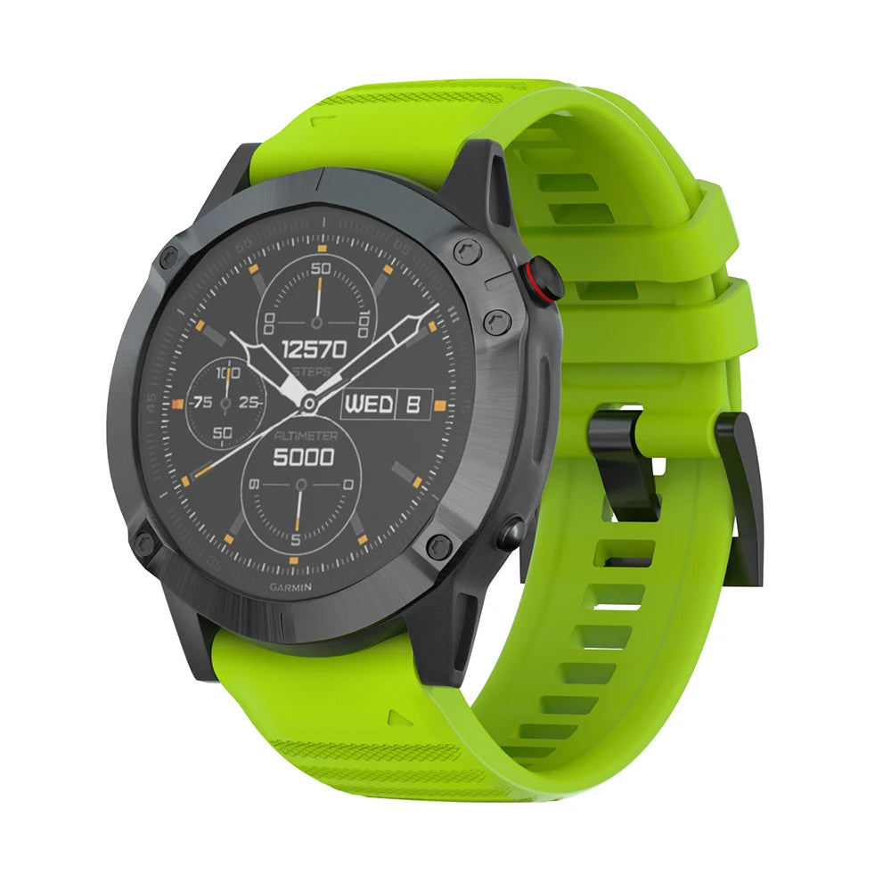 22mm 26mm Quick Fit Silicone Strap For Garmin Fenix 8/7/7X/6/6X Pro Replacement Watch Band For Garmin EPIX/Enduro 3