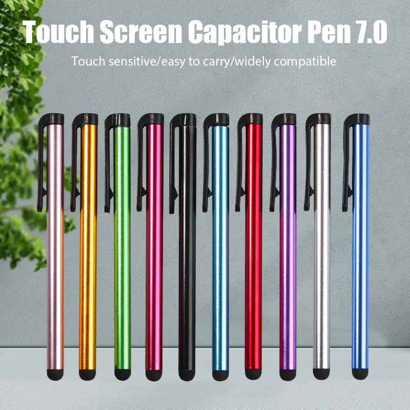 10pcs Universal Capacitive Stylus Tablet Screen Touch Pen for iPhone Pad Android Mobile Phone Rubber Tip Stylus