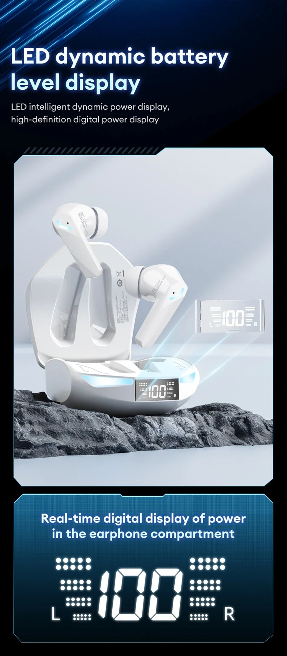 Lenovo XT53 Wireless Bluetooth 5.3 Earphones Gaming Low Latency Dual Mode Music Earbuds Sports In-Ear Headset With Mic New Gifts