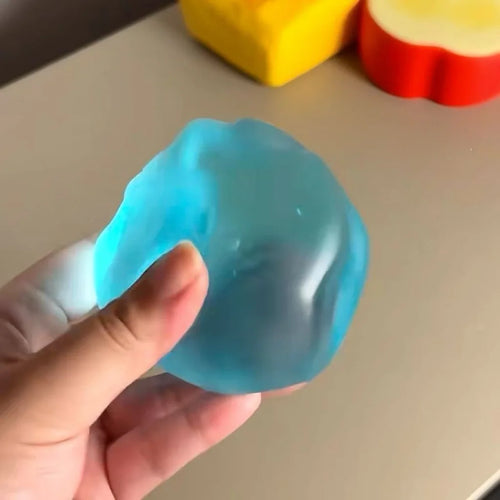 1pc Blue Maltose Squishy Transparent Slow Rebound Stress Relief Desk Ornament Sensory Fidget for Adults Home Decor Art Figurine