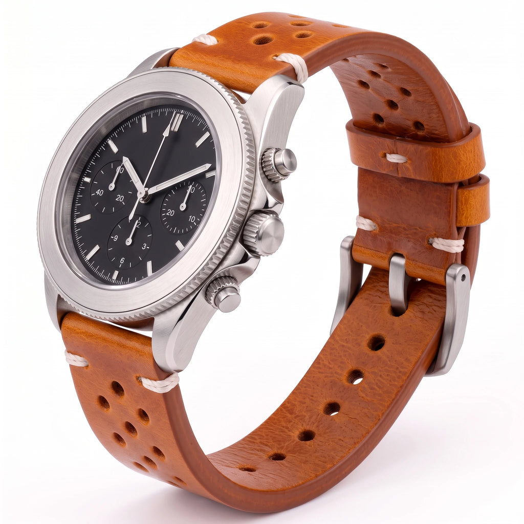 Handmade Cowhide Breathable Watch Band 18 20 22 24mm Men Women 4 Colors Oil Wax Genuine Leather Strap Watchband Accessories