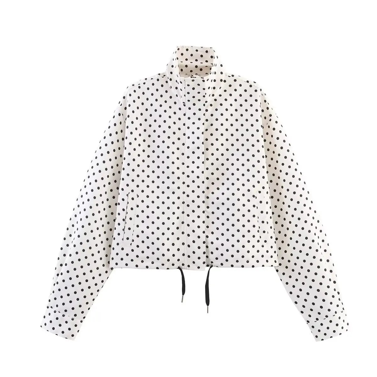 Women's Polka Dot Zip-Up Jacket