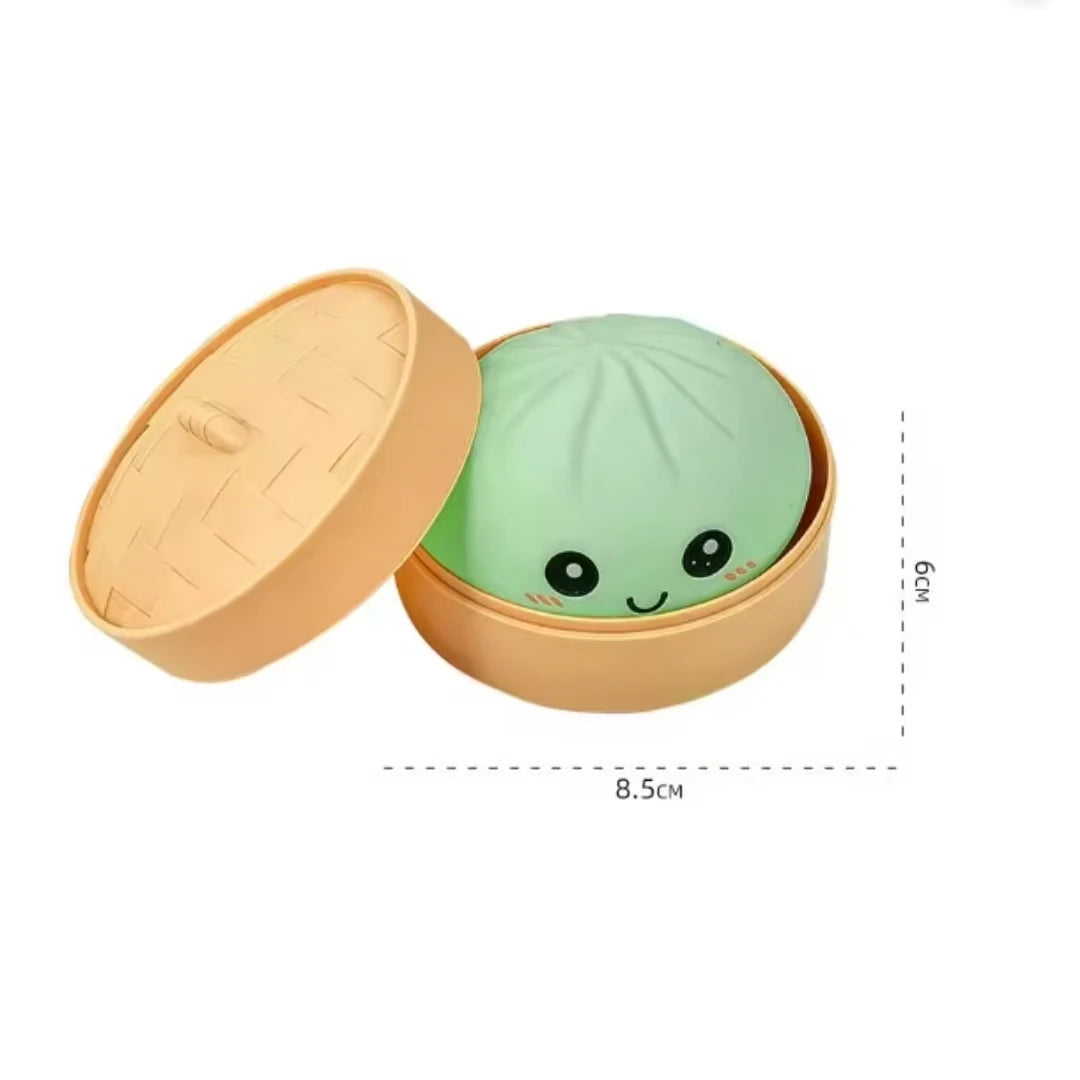 Dumpling Squishy Stress Ball with Steamer Box