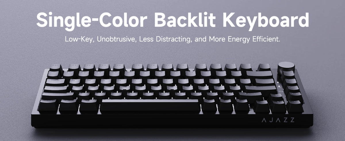 AK820 Red-Switch Mechanical Gaming Keyboard, 75% Layout, Hot-Swappable Switches, Featuring a USB-C Port, White Backlighting, Fiv