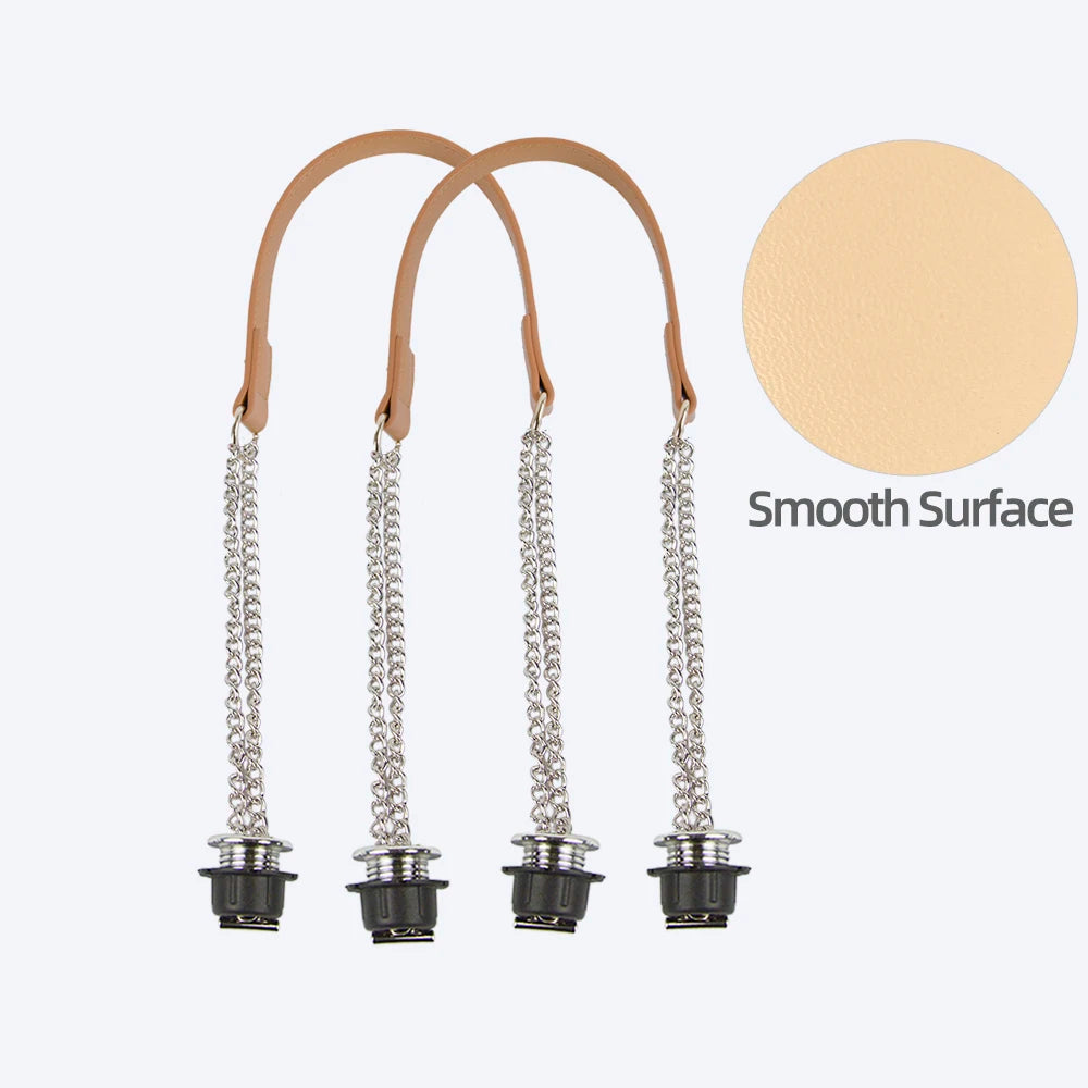 Silver Double-Chain Shoulder Bag Strap
