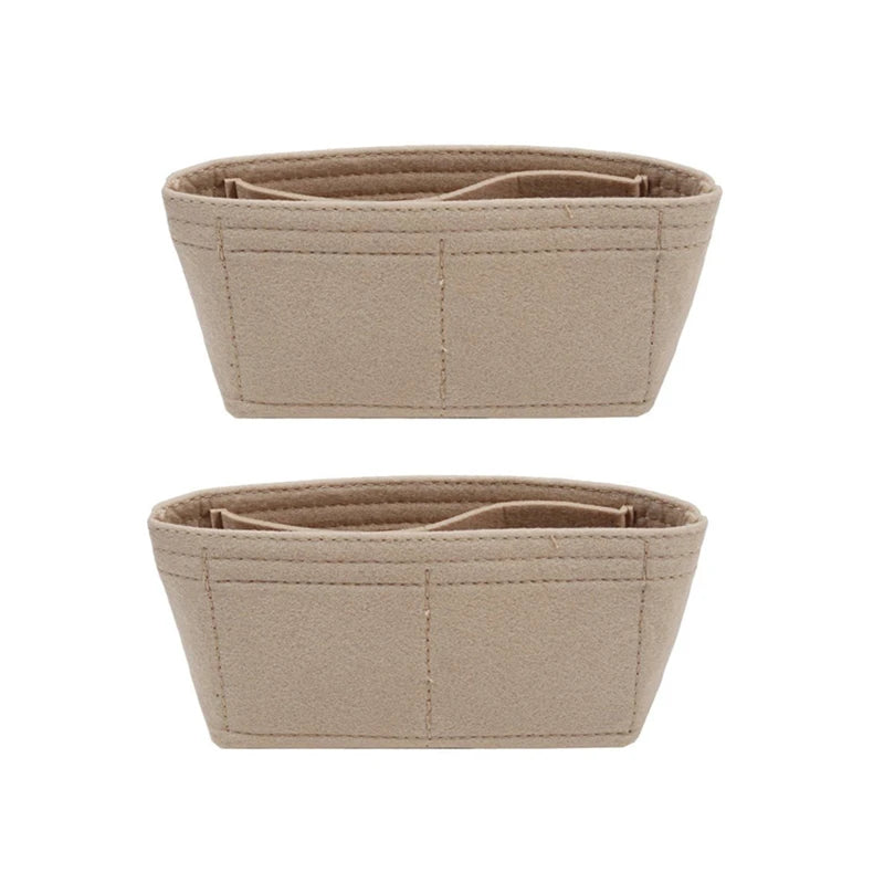 1/2pcs Trendy Felt Insert Bag Organizer Makeup Organizers Liner Perfect for Brand Women's Handbags Cosmetic Bags Bag Accesories