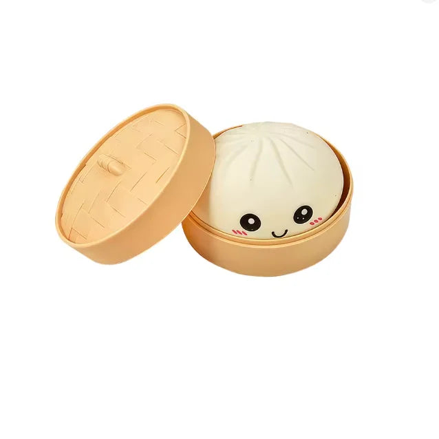 Dumpling Squishy Stress Ball with Steamer Box