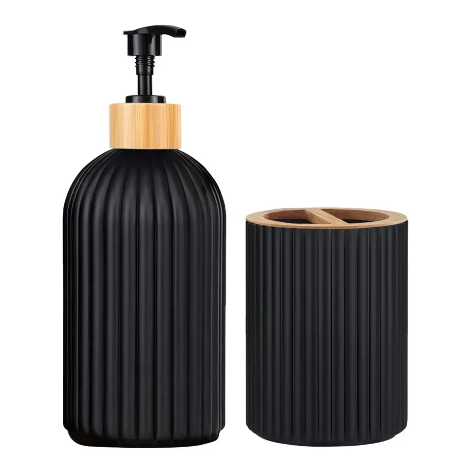 A Set of Wash Bottles in Either Household or Hotel Style, with Complete Hygiene Facilities.