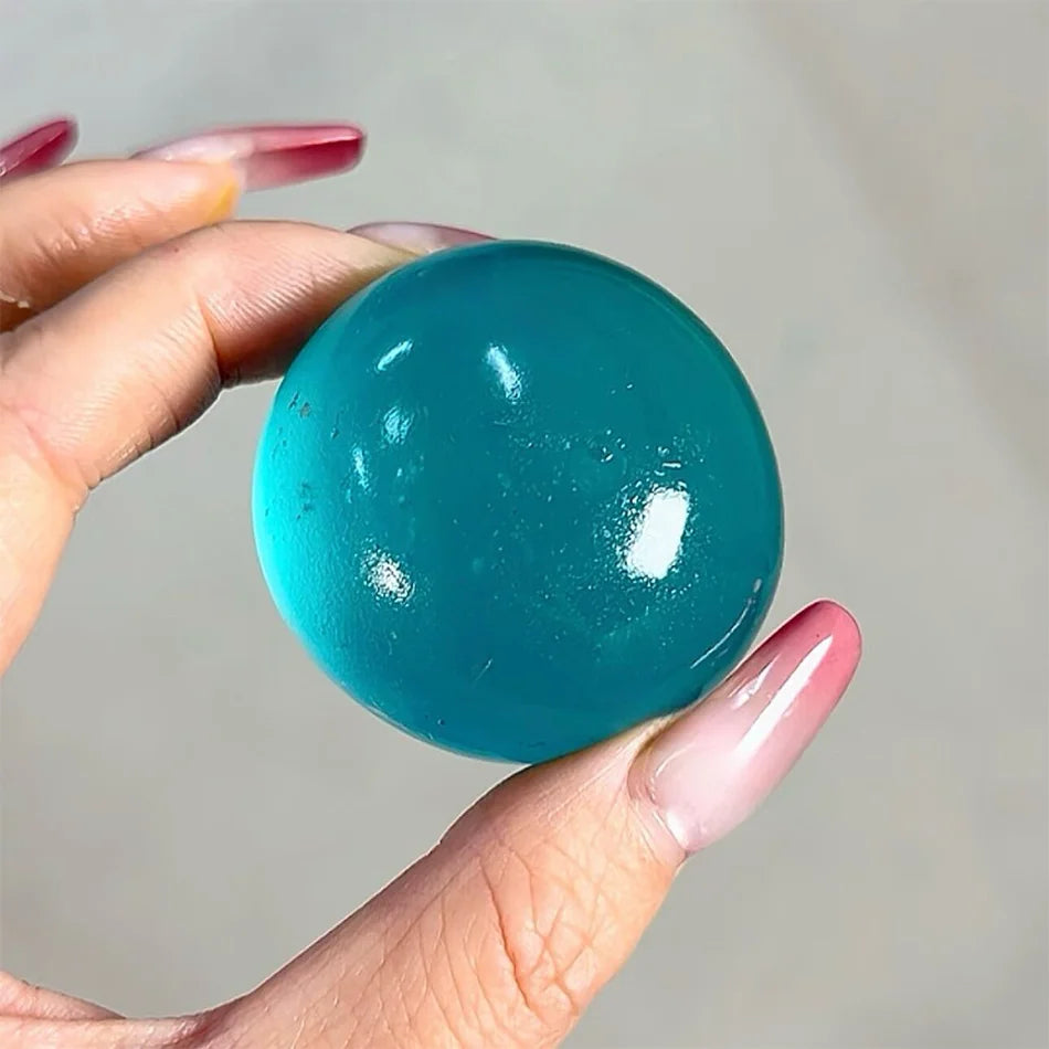 1pc Blue Maltose Squishy Transparent Slow Rebound Stress Relief Desk Ornament Sensory Fidget for Adults Home Decor Art Figurine
