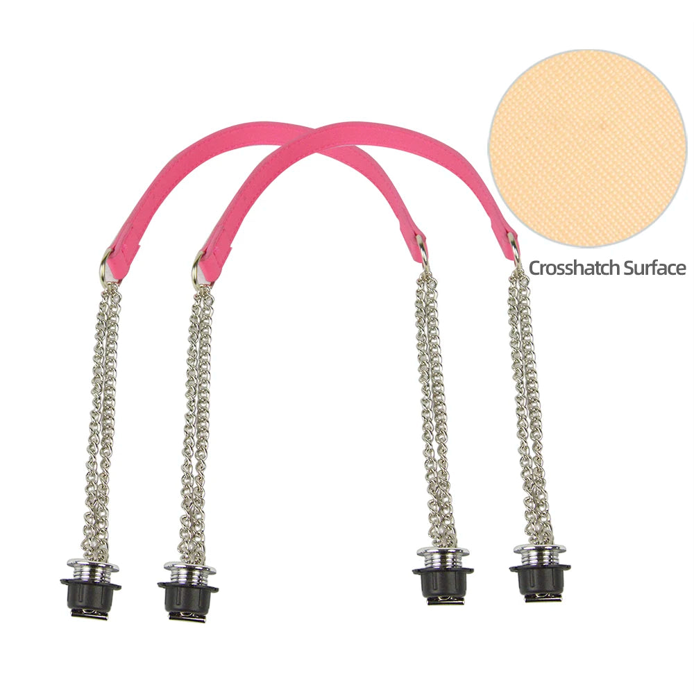 Silver Double-Chain Shoulder Bag Strap