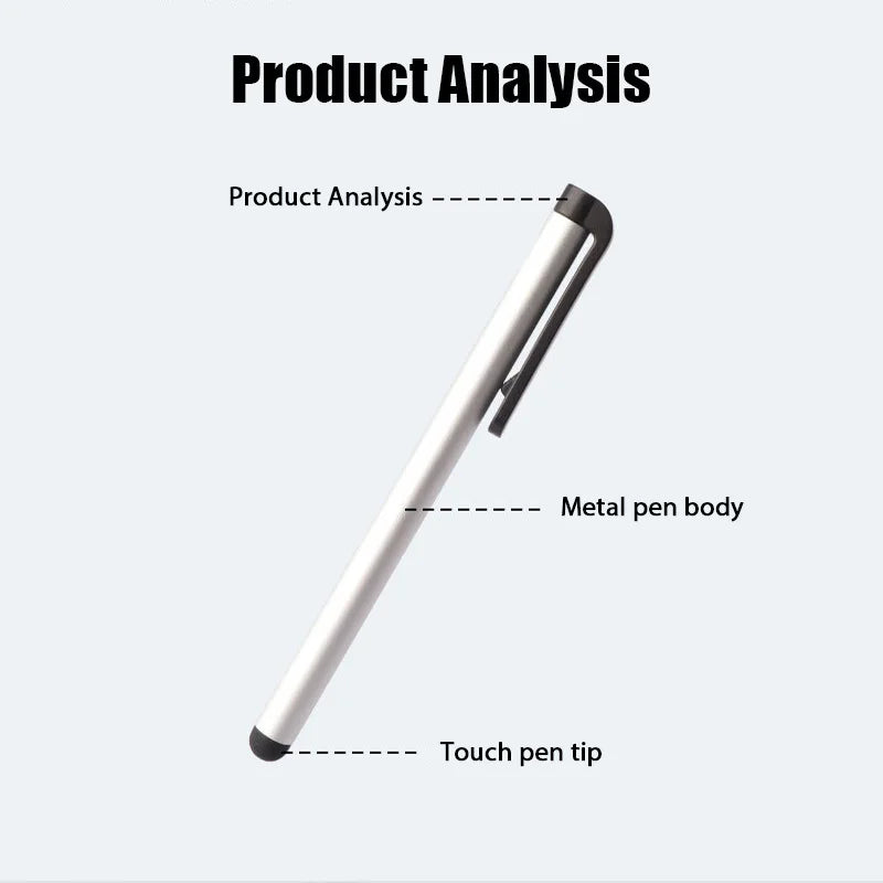 10pcs Universal Capacitive Stylus Tablet Screen Touch Pen for iPhone Pad Android Mobile Phone Rubber Tip Stylus
