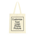 Add Your Logo Customizable Canvas Tote Bag Large Women's Designer Handbags  Shopping Bags for Groceries Fabric Shopper Cloth