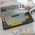 AK820 Red-Switch Mechanical Gaming Keyboard, 75% Layout, Hot-Swappable Switches, Featuring a USB-C Port, White Backlighting, Fiv