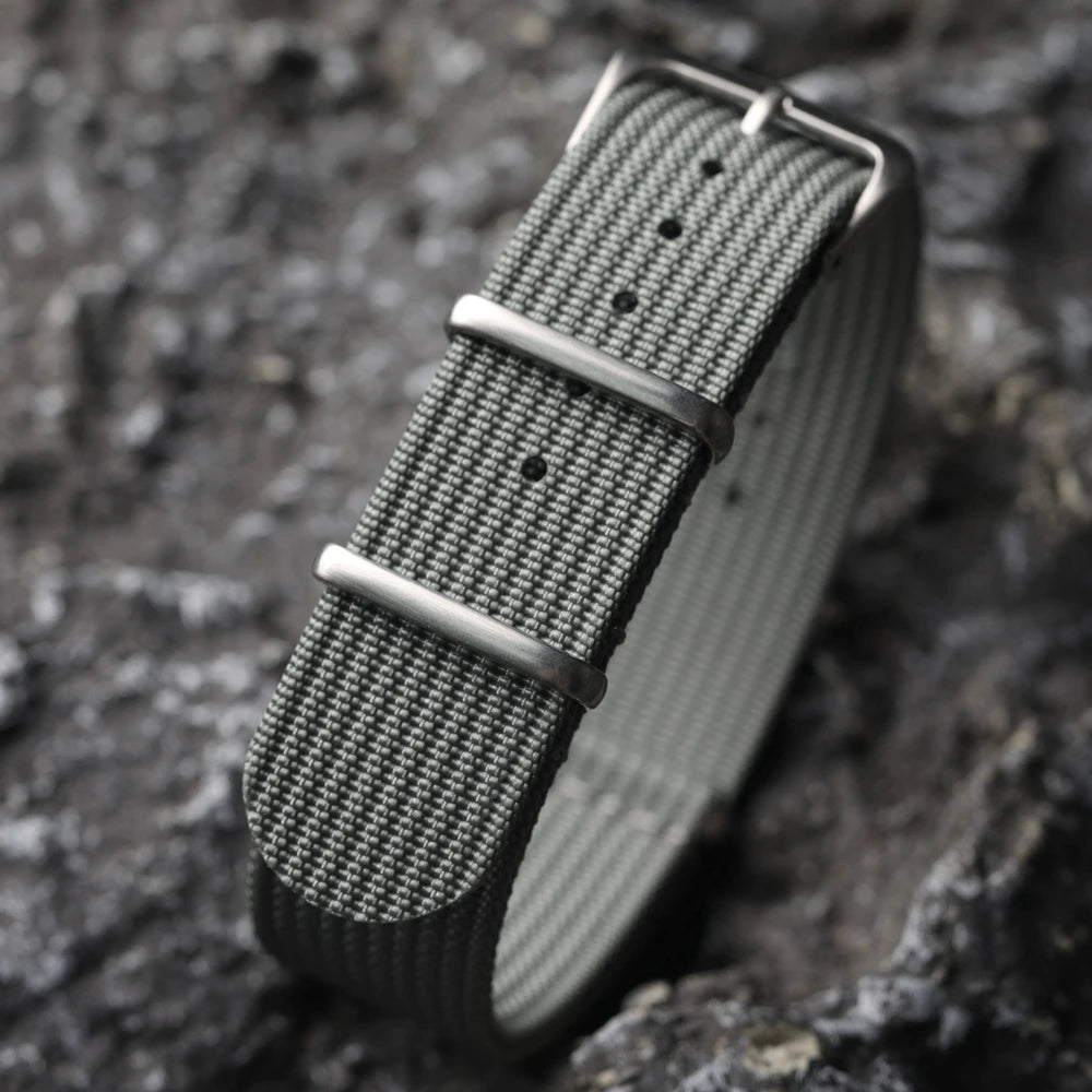 Ribbed Nylon Military Watch Band 18-22mm