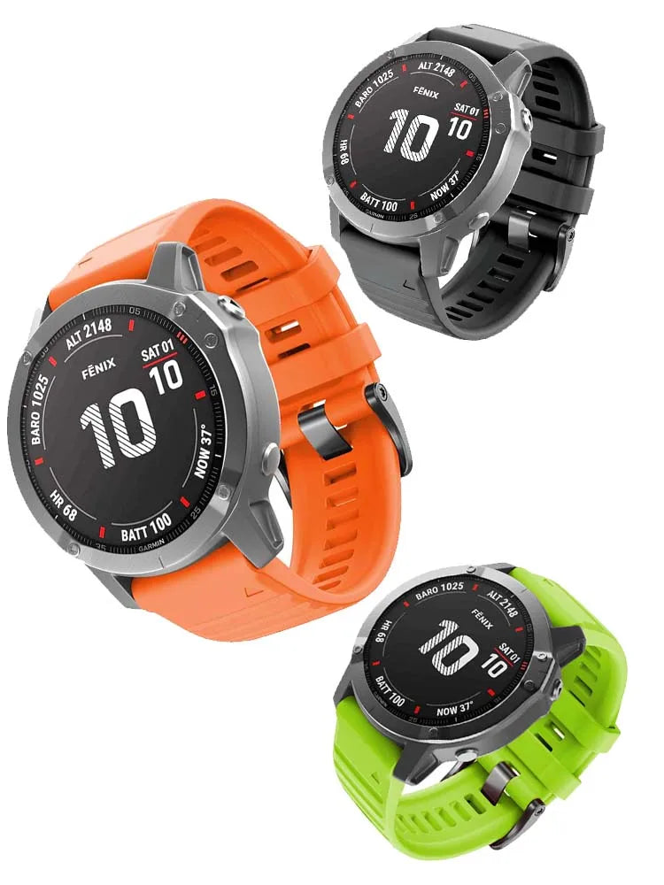 22mm 26mm Quick Fit Silicone Strap For Garmin Fenix 8/7/7X/6/6X Pro Replacement Watch Band For Garmin EPIX/Enduro 3