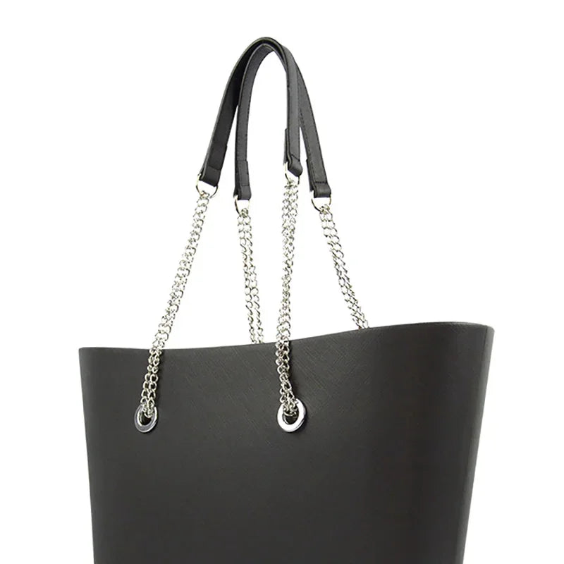 New 1 Pair Obag Silver Long OT Double Chain With Metal Plating Screw For OBag Handle O Bag Women Bag Shoulder HandBag