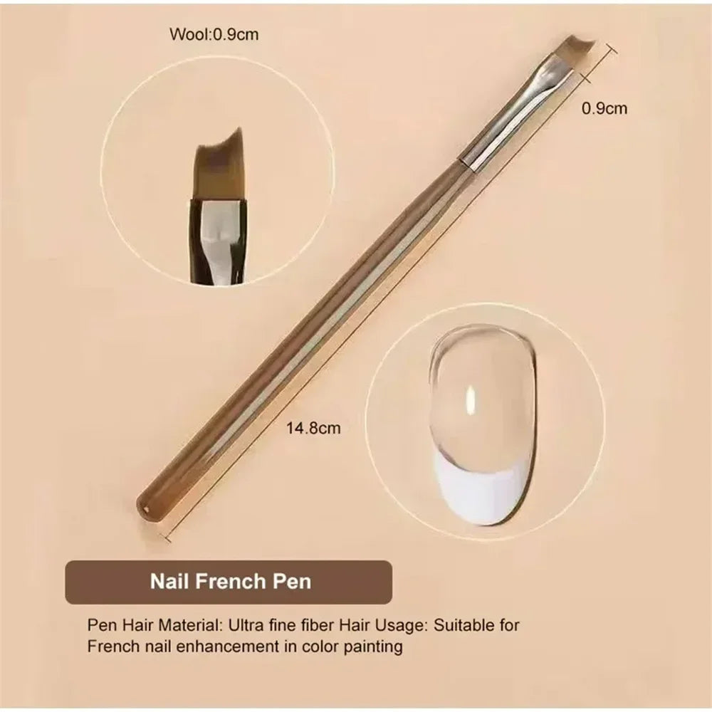 9PCS Professional Nail Brush for Nail Art Liner Brushes Elongated Lines Striping Drawing Painting Nail Design Pen Manicure Tool