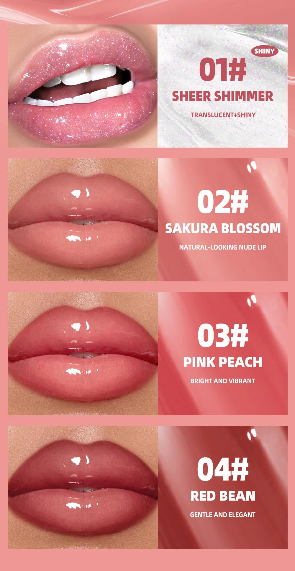 Moisturizing Lip Lotion Essence Volumizing Lip Glaze Women's Moisturizing and Moisturizing Natural Lip Gloss Hydrating Lip Gloss