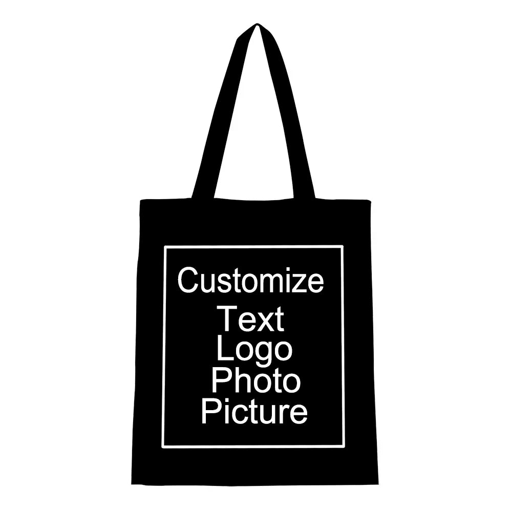 Add Your Logo Customizable Canvas Tote Bag Large Women's Designer Handbags  Shopping Bags for Groceries Fabric Shopper Cloth