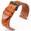 Handmade Cowhide Breathable Watch Band 18 20 22 24mm Men Women 4 Colors Oil Wax Genuine Leather Strap Watchband Accessories