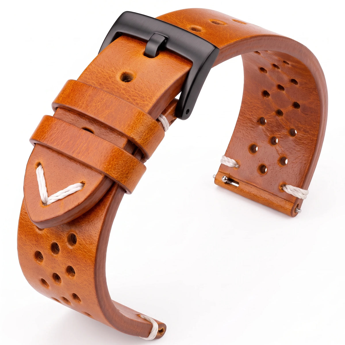 Handmade Cowhide Breathable Watch Band 18 20 22 24mm Men Women 4 Colors Oil Wax Genuine Leather Strap Watchband Accessories