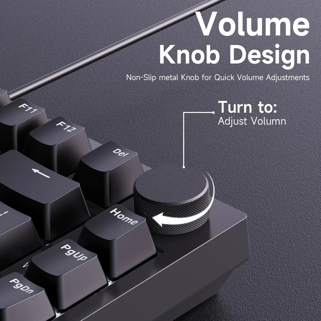 AK820 Red-Switch Mechanical Gaming Keyboard, 75% Layout, Hot-Swappable Switches, Featuring a USB-C Port, White Backlighting, Fiv