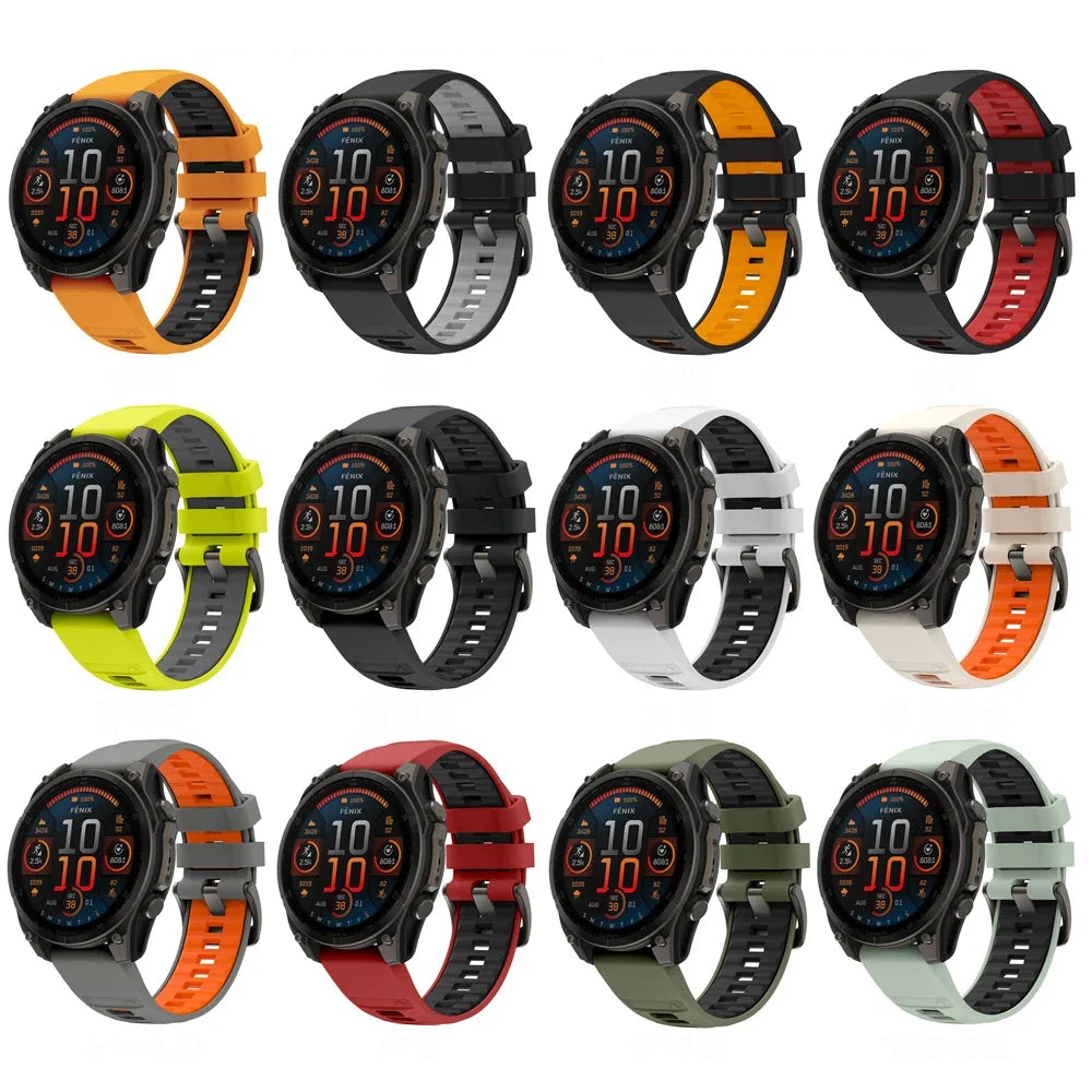 Fenix8 Watch Band For Garmin Fenix 8 47mm 51mm E 7 7X/Epix Pro/6 6X 5X Plus/Enduro 3 QuickFit 26mm 22mm Silicone Strap Bracelet