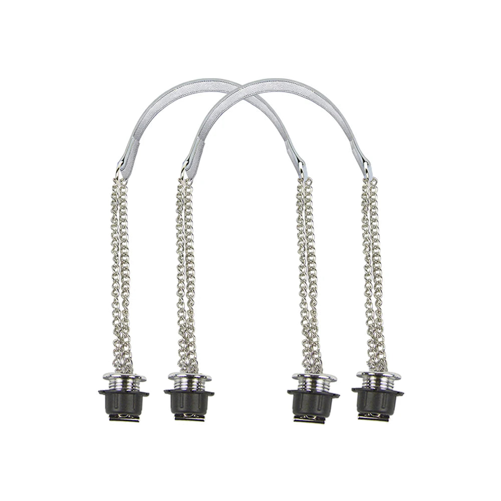 Silver Double-Chain Shoulder Bag Strap