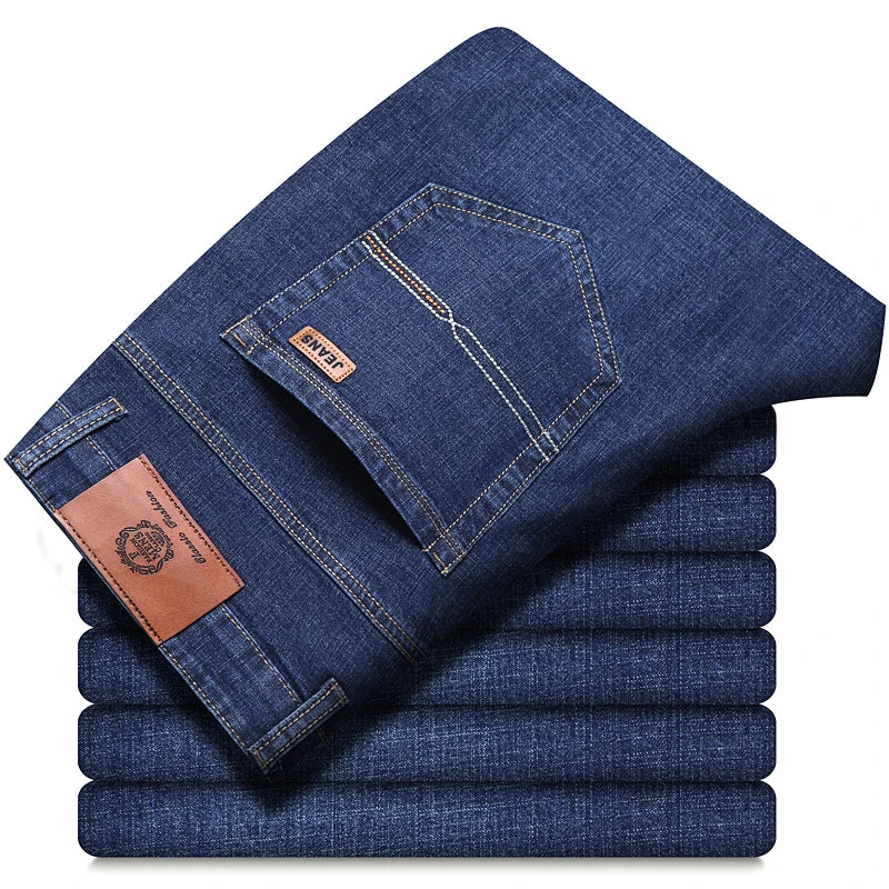 Men's Black Stretch Business Jeans