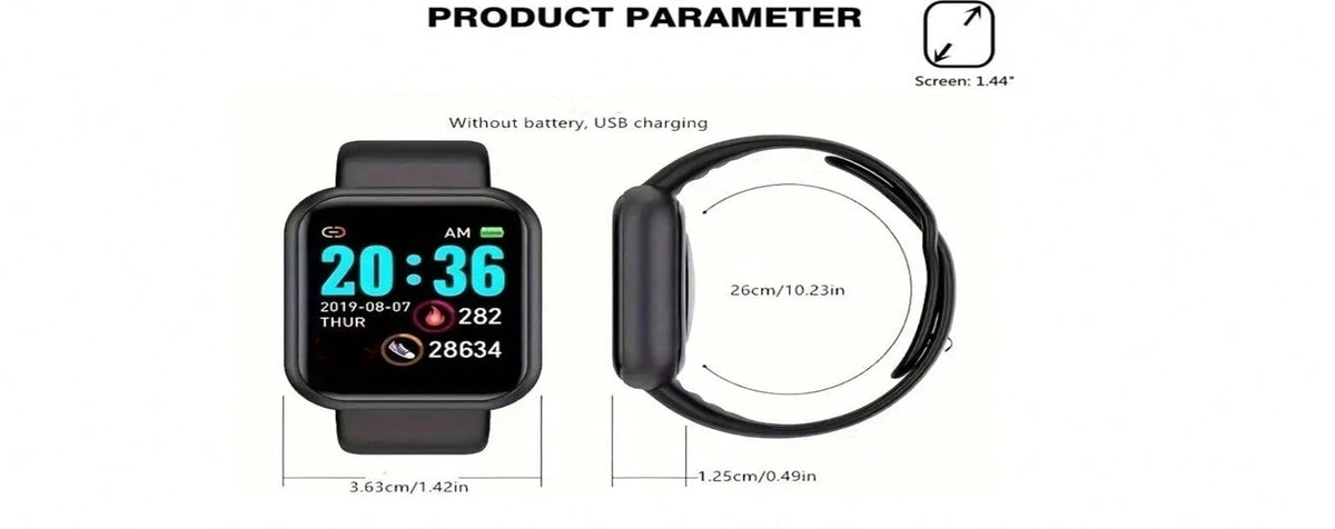 Men's Smartwatch Women's Sport Monitor Fitness Smart Watch Music Control Social APP Message Remind Consumer Electronic Watches