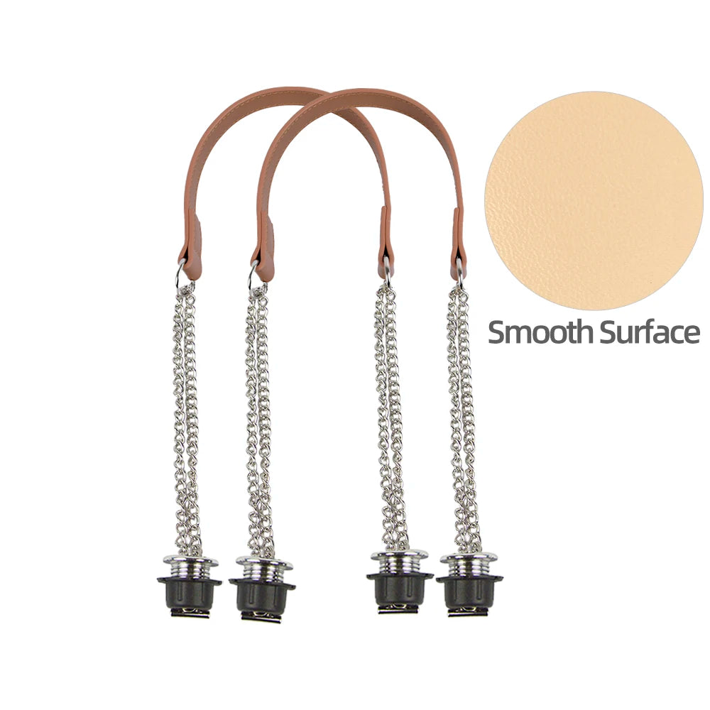 Silver Double-Chain Shoulder Bag Strap