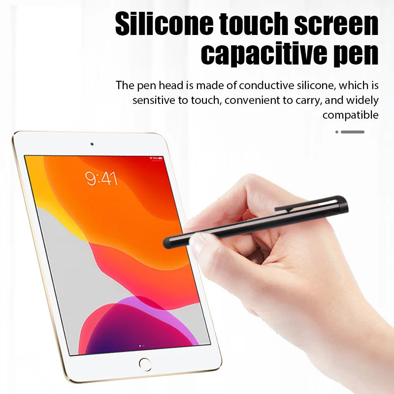 10pcs Universal Capacitive Stylus Tablet Screen Touch Pen for iPhone Pad Android Mobile Phone Rubber Tip Stylus