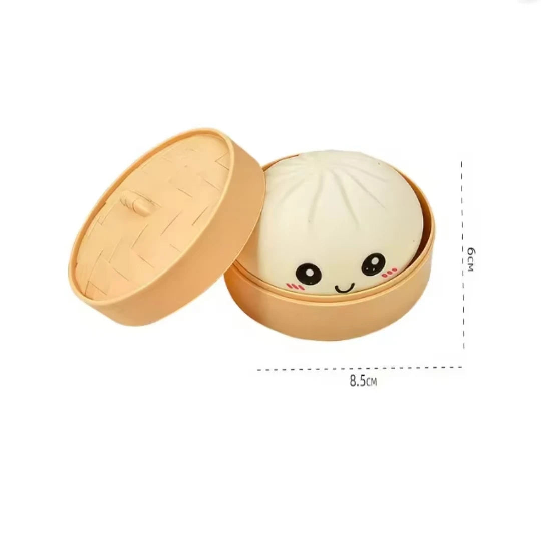 Dumpling Squishy Stress Ball with Steamer Box