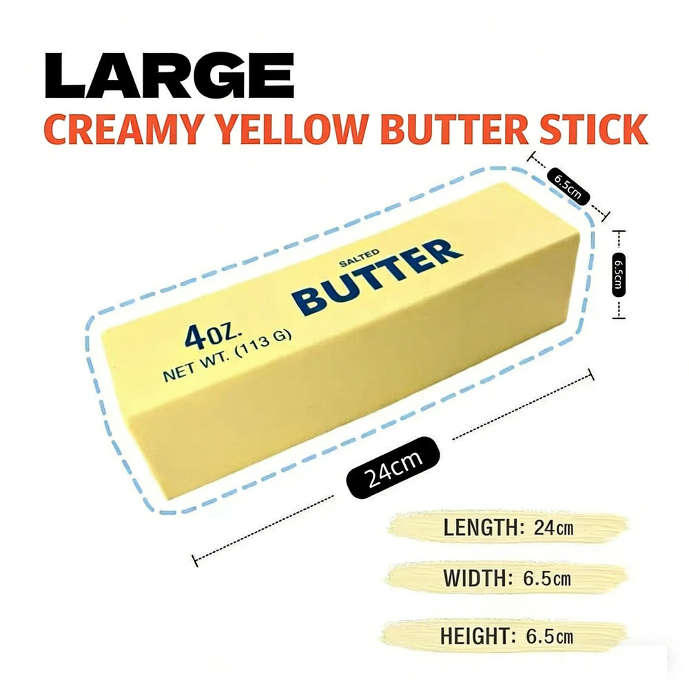 Butter Stick Squishy Toy Slow Rising Squeeze Toy Butter Bar Brick Squishy Fidget Toy Anti Stress Release Hand Relax Gift Toy
