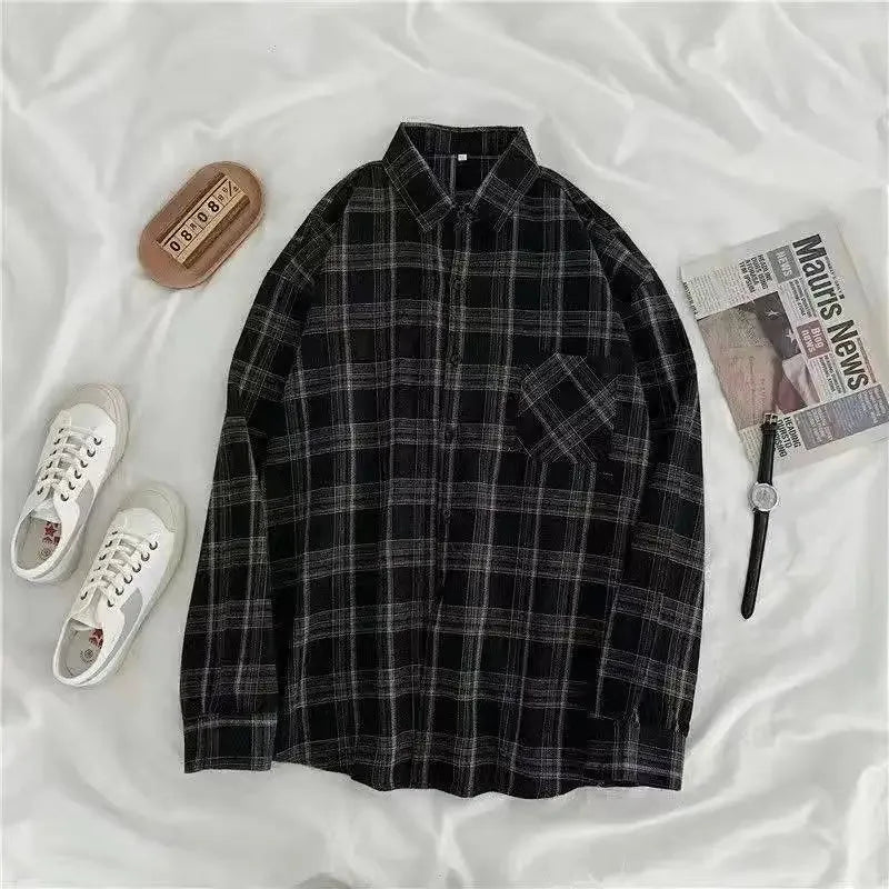 Women's Vintage Plaid Oversized Shirt