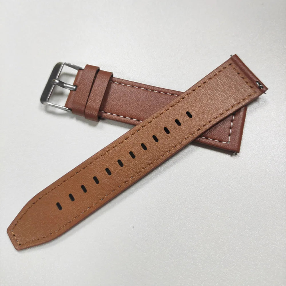 20mm 22mm Leather Watch Band For Huami Amazfit BALANCE 2 Sports Strap Amazfit Bip 6 5/Active 2 Replacement Wristband Accessories